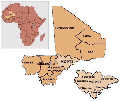 Carte Mopti -Mali